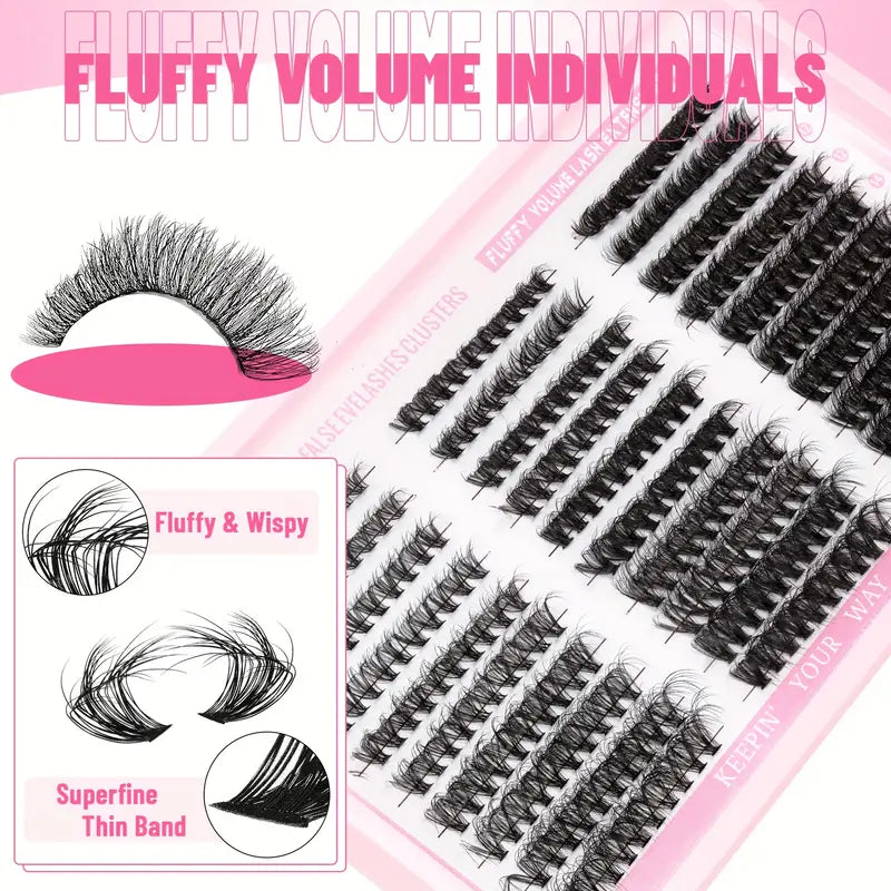DIY Fluffy Volume Individual Lashes
