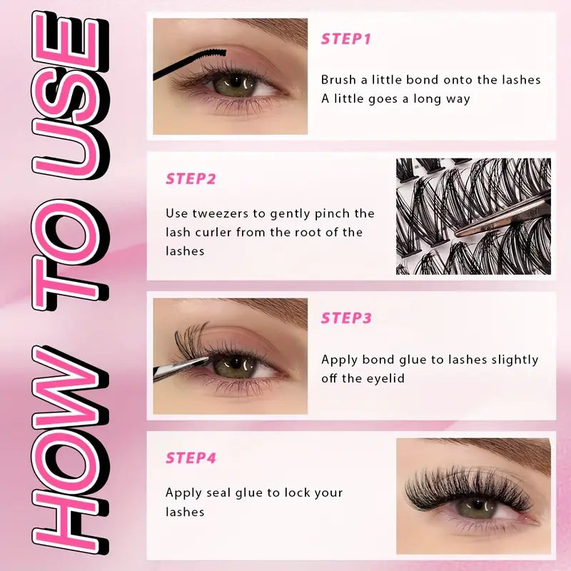 Cluster False Eyelashes Kit